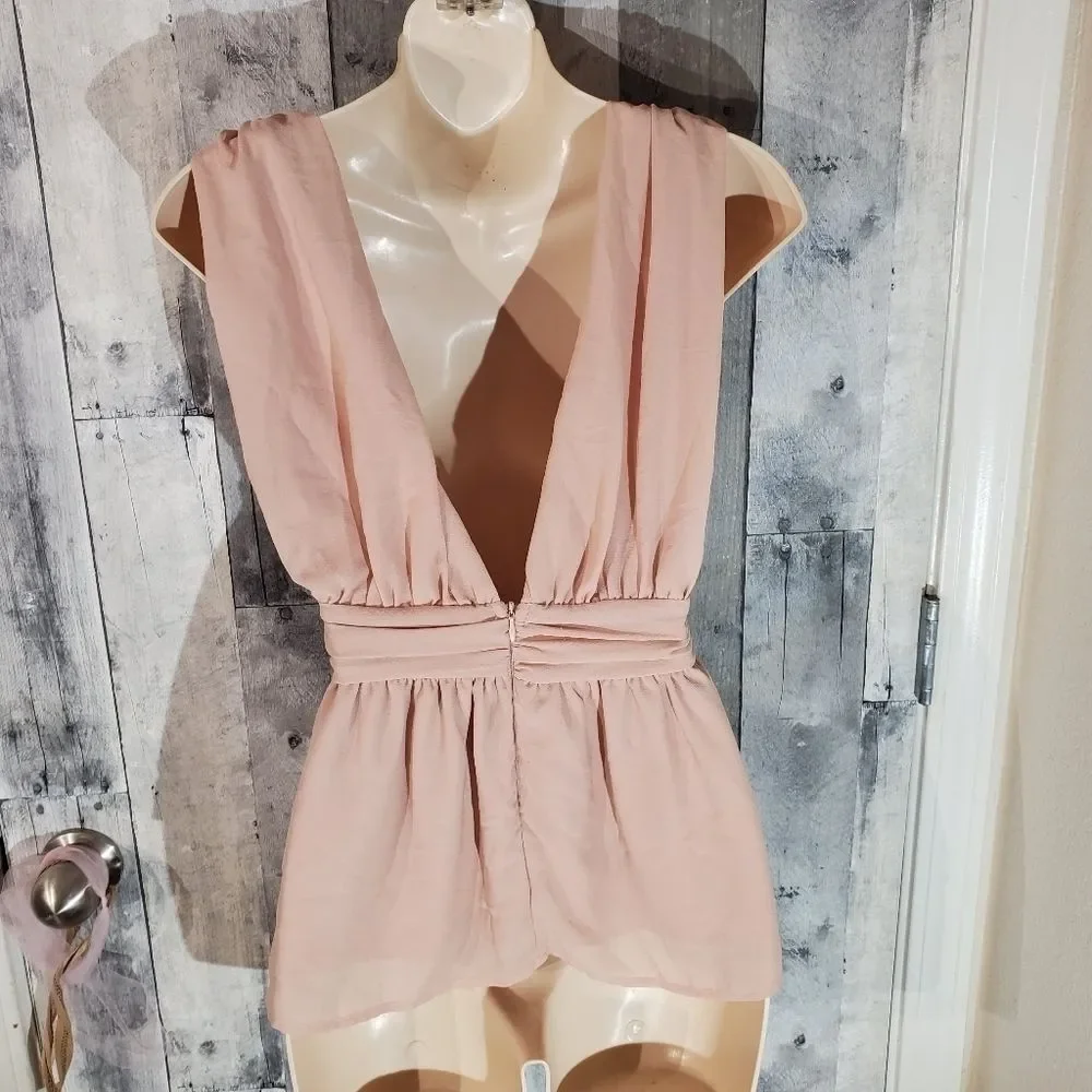 Lulus blush My Joy tank top blouse xs